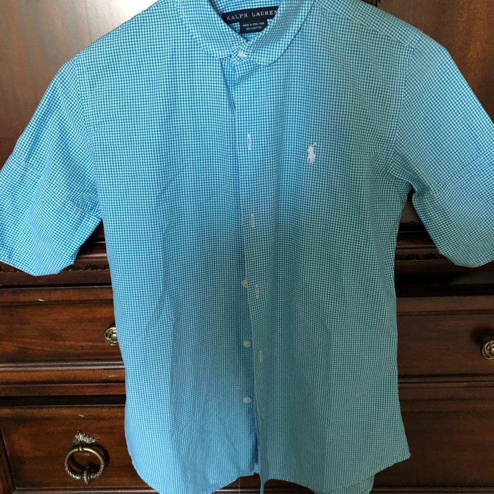 Woman’s Ralph Lauren button up shirt.